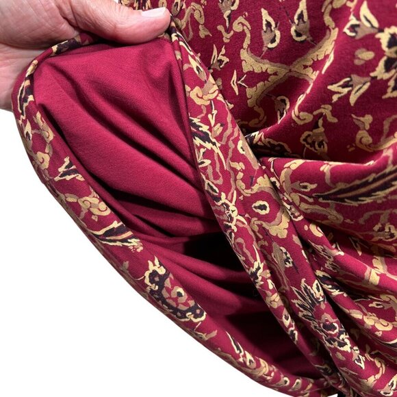 Peruvian Connection Red Floral Pima Cotton Sleeveless Sheath Dress Size L - Picture 8 of 9